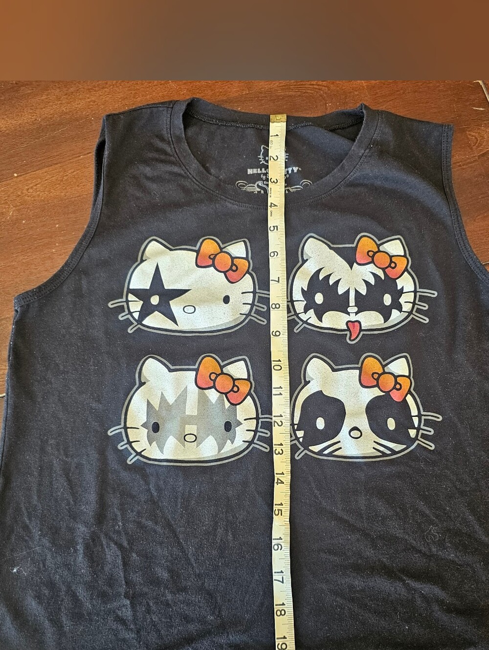 Vintage Y2K Sanrio by Doe Hello Kitty KISS Tank Top Sleeveless - Picture 5 of 5